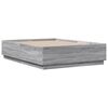 vidaXL Cadre de lit sans matelas sonoma gris 120x190 cm