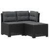 vidaXL Canap&eacute; de jardin 3 places avec coussins look rattan PP