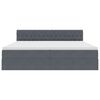 vidaXL Lit de Rangement avec matelas Gris fonc&eacute; 200 x 200 cm Velours