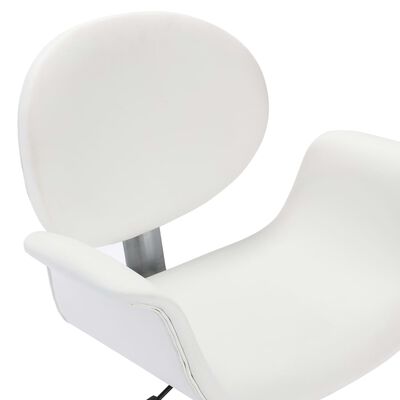 vidaXL Chaise pivotante de bureau Blanc Similicuir
