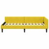vidaXL Cadre de lit d'angle Jaune 90 cm x 200 cm VeloursetContreplaqu&eacute;