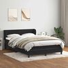vidaXL Sommier &agrave; lattes de lit avec matelas noir 160x210 cm velours