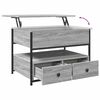 vidaXL Table basse sonoma gris 70x50x50 cm bois d'ing&eacute;nierie et m&eacute;tal