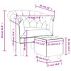 vidaXL Chaise cabriolet avec repose-pied blanc similicuir