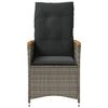 vidaXL Chaises inclinables de jardin lot de 2 et coussins gris rotin