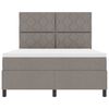 vidaXL Lit &agrave; ressorts avec matelas avec LED Taupe 160 x 200 cm tissu