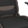 vidaXL Chaise de jeu Noir et taupe Tissu