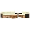 vidaXL Ensemble de canap&eacute;s d'ext&eacute;rieur 6 pc Naturel et Cr&egrave;me