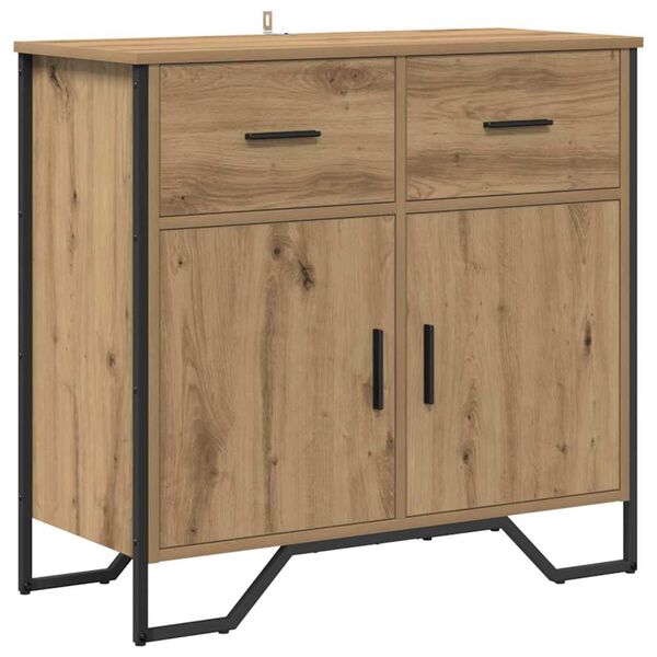 vidaXL Buffet avec tiroir Ch&ecirc;ne artisanal 79,5 x 35,5 x 74,5 cm