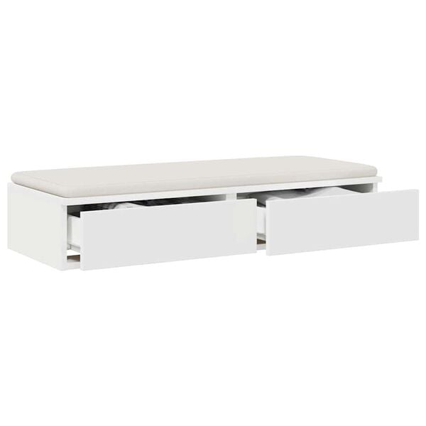 vidaXL Tiroirs de lit Blanc 75 x 36,5 x 16,5 cm Bois d'ing&eacute;nierie