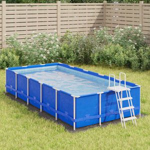 vidaXL B&acirc;che de piscine gris clair 420x220 cm g&eacute;otextile polyester