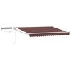 vidaXL Auvent r&eacute;tractable &eacute;lectrique Marron et blanc 3,5 x 2 m