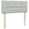 vidaXL Sommier &agrave; lattes de lit et matelas Gris clair 120x200cm Velours