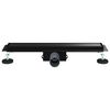 vidaXL 2 en 1 Drain de Douche Noir 60 cm Acier Inox 304