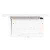 vidaXL Table de jardin blanc 100x50x75 cm bois massif de pin