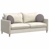 vidaXL Coussins de si&egrave;ge 2 pcs Taupe &Oslash;40 x 13 cm tissu