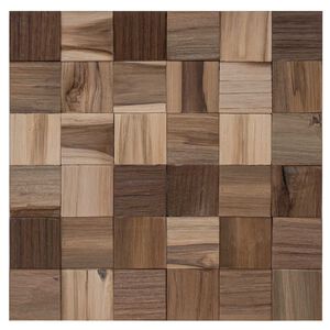 vidaXL Panneau mural 11 pc Naturel 30 x 30 x 2 cm