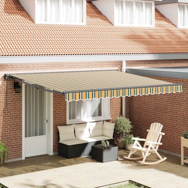 vidaXL Cadre d'auvent Vert et jaune 400 &times; 300 cm