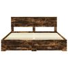 vidaXL Cadre de lit Ch&ecirc;ne fum&eacute; 180 x 200 cm Bois d'ing&eacute;nierie