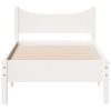 vidaXL Cadre de lit sans matelas blanc 90x200 cm bois de pin massif