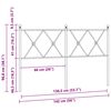 vidaXL T&ecirc;te de lit de remplacement m&eacute;tal noir 137 cm