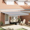 vidaXL Auvent R&eacute;tractable Gris clair 4 &times;3 m Toile