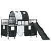 vidaXL Lit mezzanine pour enfants Noir 90 x 200 cm M&eacute;tал