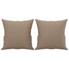 vidaXL Coussins d&eacute;coratifs lot de 2 Cappuccino 40x40 cm Similicuir