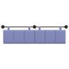 vidaXL T&ecirc;te de lit suspendue Ray&eacute; Bleu denim 170 x 55 x 5 cm tissu