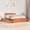 vidaXL Cadre de lit sans matelas cire marron 120x190cm bois pin massif