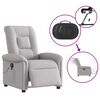 vidaXL Fauteuil de massage inclinable électrique gris nuage tissu