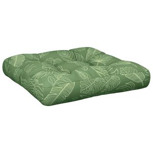 vidaXL Coussin de palette &agrave; motif de feuilles 60x61,5x10 cm tissu