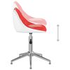 vidaXL Chaise pivotante de salle &agrave; manger Rouge et blanc Similicuir