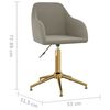 vidaXL Chaises pivotantes &agrave; manger lot de 6 gris clair velours