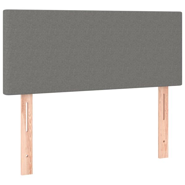 vidaXL T&ecirc;te de lit Gris fonc&eacute; 90x5x78/88 cm Tissu