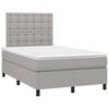 vidaXL Sommier &agrave; lattes de lit avec matelas Gris clair 120x200cm Tissu