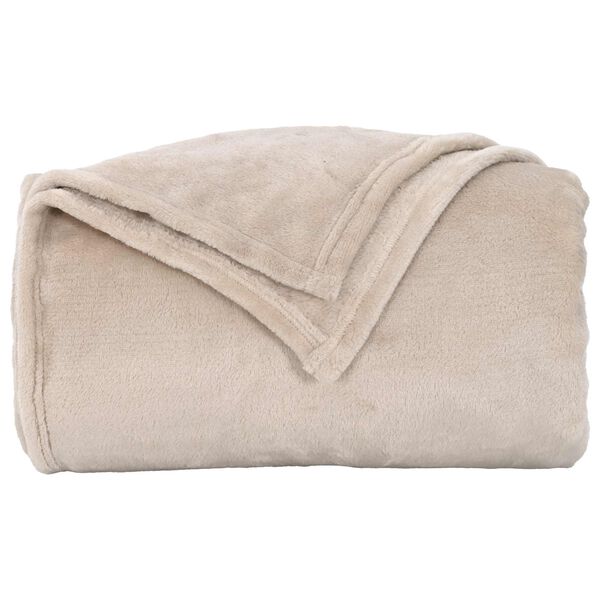 vidaXL Jet&eacute; Beige 150 x 200 cm Toison