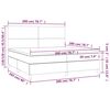 vidaXL Sommier &agrave; lattes de lit avec matelas Cr&egrave;me 200x200 cm Tissu
