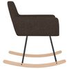 vidaXL Chaise &agrave; bascule Marron fonc&eacute; Tissu