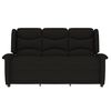 vidaXL Fauteuil de massage inclinable &agrave; 3 places noir tissu