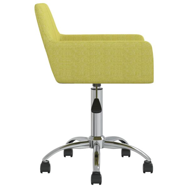 vidaXL Chaise pivotante de salle &agrave; manger Vert Tissu