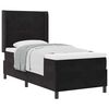 vidaXL Lit &agrave; ressorts avec matelas Noir 100 x 200 cm Velours