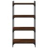 vidaXL Biblioth&egrave;que 4 niveaux ch&ecirc;ne marron 60x30x120cm bois ing&eacute;nierie