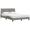 vidaXL Lit avec matelas Hanko taupe 120x200 cm tissu