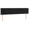 vidaXL T&ecirc;te de lit &agrave; LED Noir 203x16x78/88 cm Velours