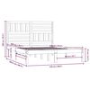 vidaXL Cadre de lit sans matelas bois de pin massif 120x200 cm