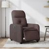 vidaXL Fauteuil inclinable &eacute;lectrique Marron fonc&eacute; Tissu