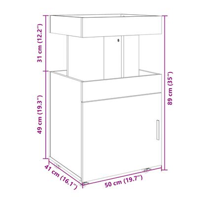 vidaXL Chariot de bar chêne marron 50x41x89 cm bois d'ingénierie