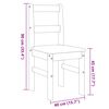 vidaXL Chaises &agrave; manger lot de 2 PANAMA blanc bois massif de pin