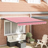 vidaXL Auvent R&eacute;tractable Rouge et Blanc 350 x 250 cm